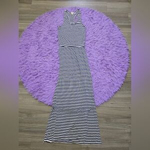 Mix And Match 5/25$ J. Crew Black and White Striped Maxi Dress